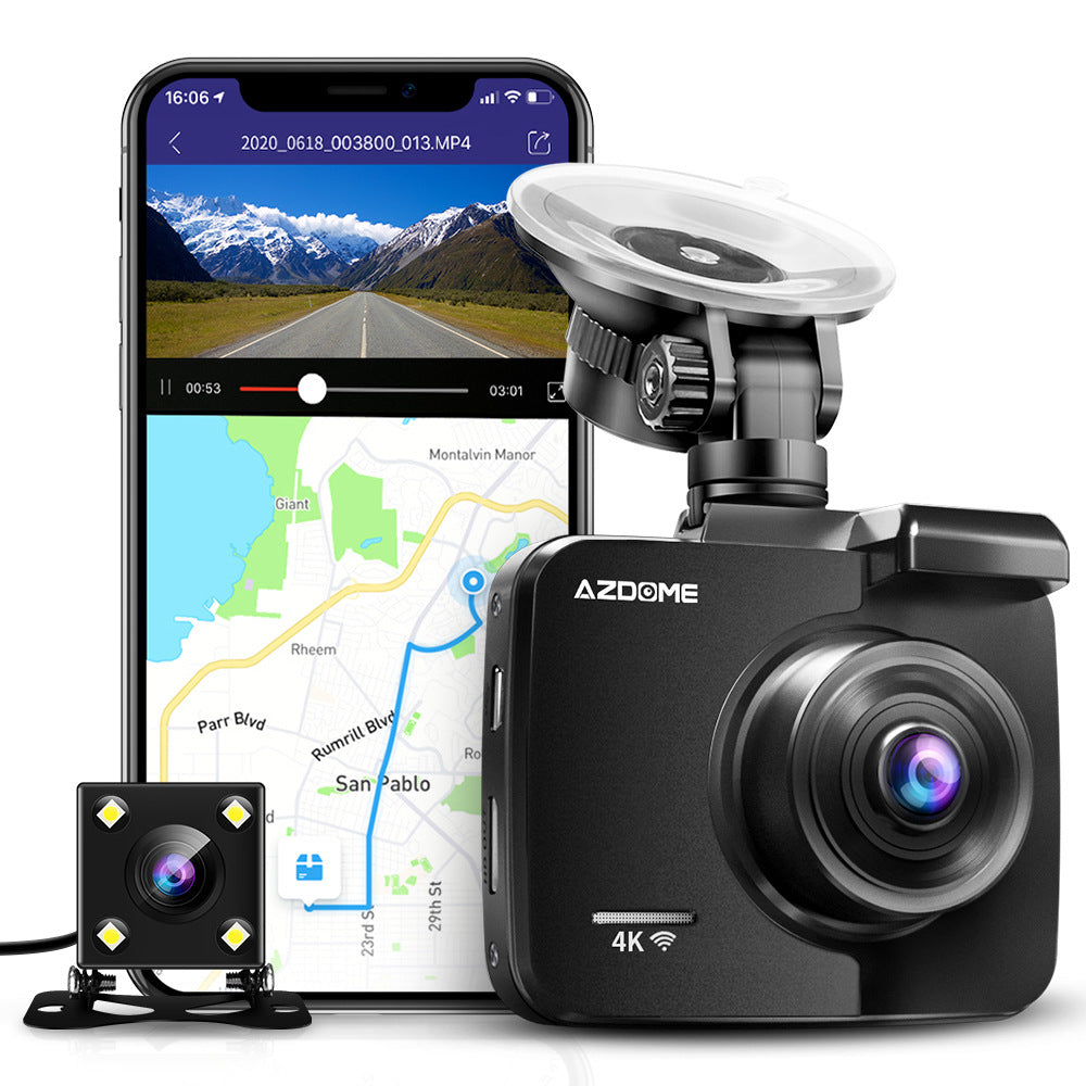AZDOME Dash Cam with 5MP Lens – 150° Wide Angle, Cyclic Recording